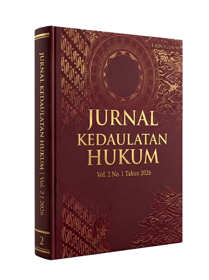 					View Vol. 2 No. 1 (2026): Jurnal Kedaulatan Hukum 
				